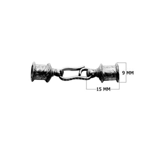 CR-208 Black Rhodium Overlay End Cap Beads Bali Designs Inc