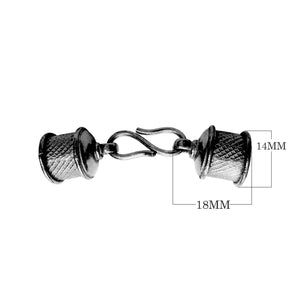 CR-214 Black Rhodium Overlay End Cap Beads Bali Designs Inc