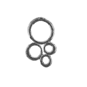 CR-274 Black Rhodium Overlay Charm Beads Bali Designs Inc