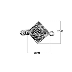 CR-417 Black Rhodium Overlay Single Hole Multi Strand Clasp Beads Bali Designs Inc