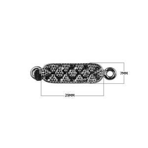 CR-420 Black Rhodium Overlay Single Hole Multi Strand Clasp Beads Bali Designs Inc