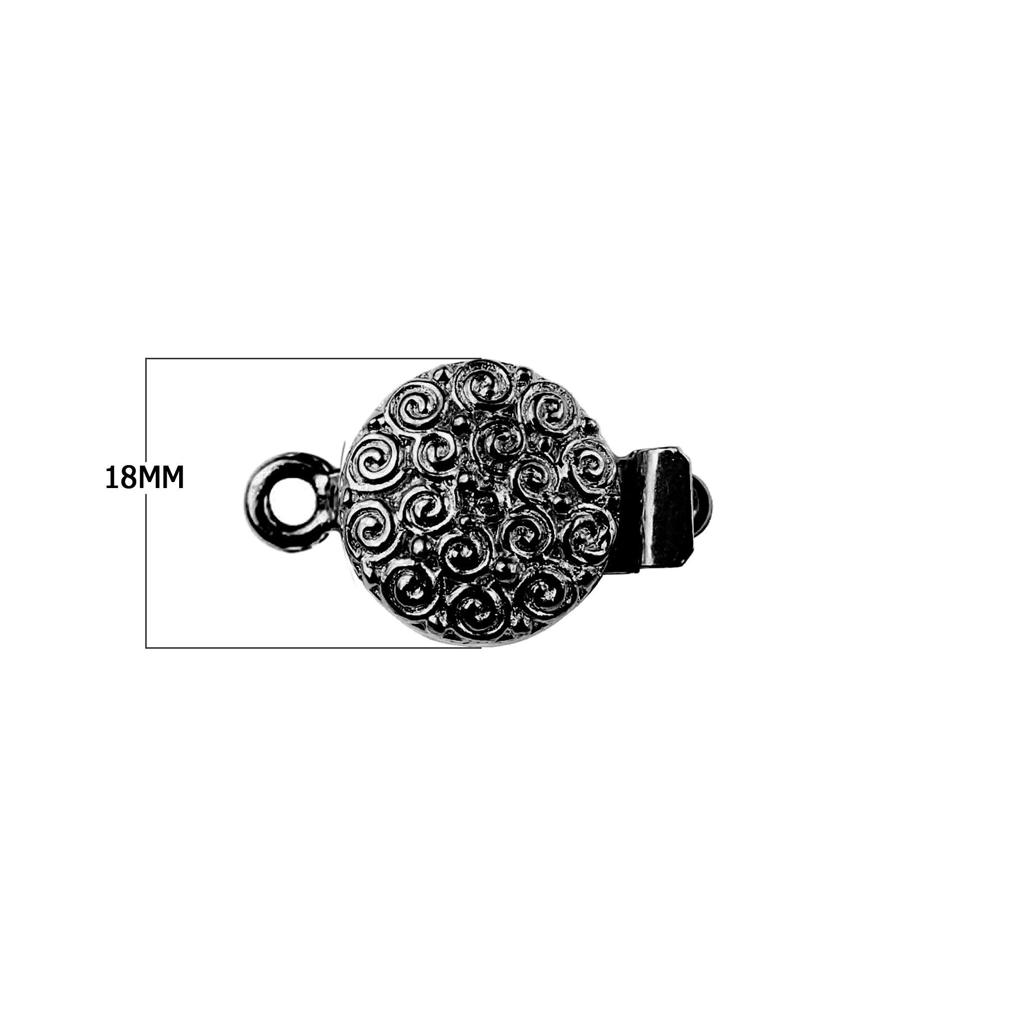 CR-435 Black Rhodium Overlay Single Hole Multi Strand Clasp Beads Bali Designs Inc