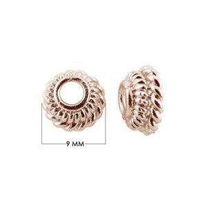 CRG-130 Rose Gold Overlay Bead Cap Beads Bali Designs Inc