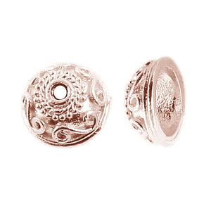 CRG-142 Rose Gold Overlay Bead Cap Beads Bali Designs Inc