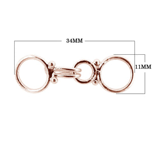 CRG-155 Rose Gold Overlay Clasp Hook Beads Bali Designs Inc