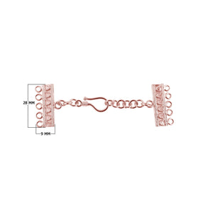 CRG-179-5H Rose Gold Overlay Multi Strand Clasp With 5 Holes Beads Bali Designs Inc