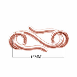 CRG-186-16MM Rose Gold Overlay ''S'' Hook Beads Bali Designs Inc