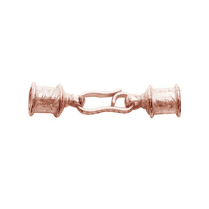 Rose Gold Overlay Over Copper Bead Cap handcrafted in India with Bali-style design for wholesale jewelry making