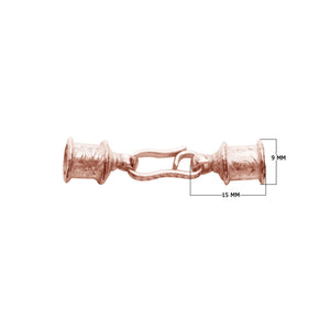 Rose Gold Overlay Over Copper Bead Cap handcrafted in India with Bali-style design for wholesale jewelry making
