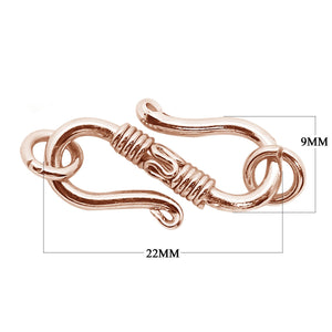 CRG-215 Rose Gold Overlay ''S'' Hook Beads Bali Designs Inc