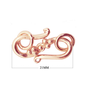 CRG-225 Rose Gold Overlay ''S'' Hook Beads Bali Designs Inc