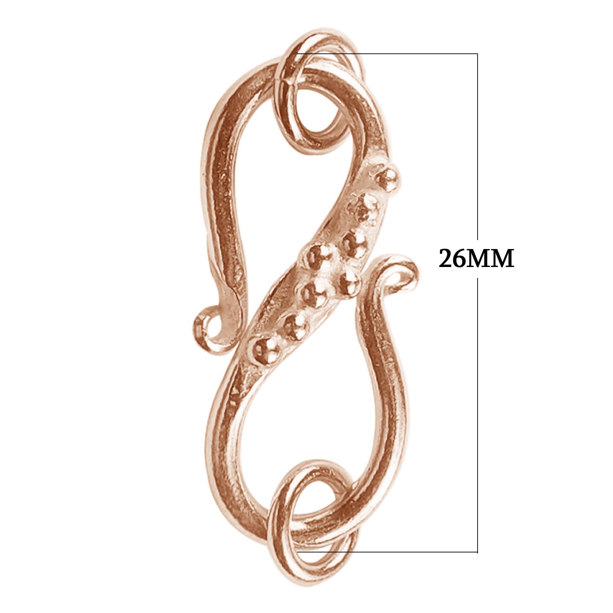 CRG-226 Rose Gold Overlay 'S' Hook Beads Bali Designs Inc
