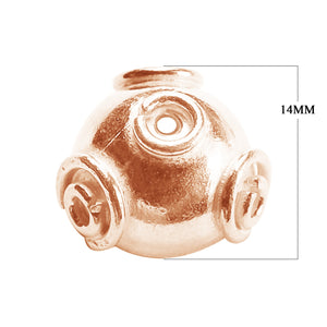 CRG-227 Rose Gold Overlay Bead Cap Beads Bali Designs Inc