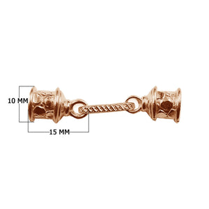 CRG-256 Rose Gold Overlay End Cap Beads Bali Designs Inc