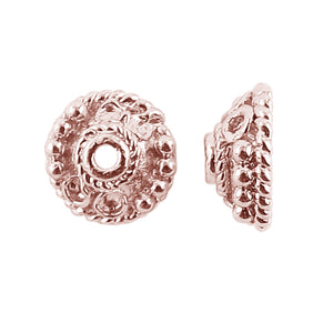 CRG-281-9MM Rose Gold Overlay Bead Cap Beads Bali Designs Inc