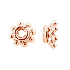 CRG-334-7X4MM Rose Gold Overlay Bead Cap Beads Bali Designs Inc