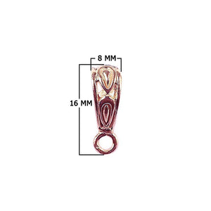 Rose gold overlay over copper pendant bail handcrafted in India jewelry component