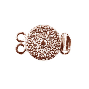 CRG-390 Rose Gold Overlay Multi Strand Clasp With 2 Hole Beads Bali Designs Inc