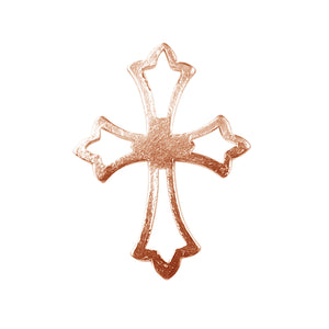 CRG-451 Rose Gold Overlay Cross Charm Beads Bali Designs Inc