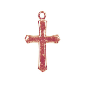 CRG-456 Rose Gold Overlay Cross Charm Beads Bali Designs Inc