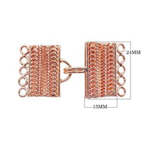 CRG-470 Rose Gold Overlay Multi Strand Hook 5 Holes Beads Bali Designs Inc