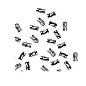 Rhodium overlay twisted crimp bead over copper handcrafted in India for wholesale jewelry making