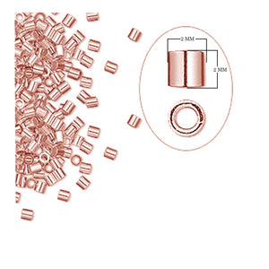 Rose gold overlay crimp bead over copper handcrafted in India for wholesale jewelry making