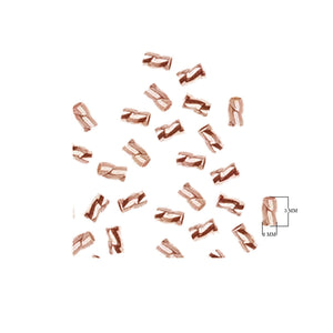 Rose gold overlay twisted crimp bead over copper handcrafted in India for wholesale jewelry making