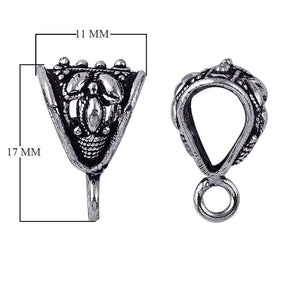 CSF-119 Silver Overlay Pendant Bail Beads Bali Designs Inc