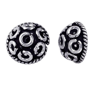 CSF-132 Silver Overlay Bead Cap Beads Bali Designs Inc