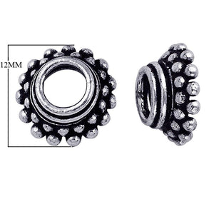 CSF-138 Silver Overlay Bead Cap Beads Bali Designs Inc