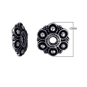 CSF-141 Silver Overlay Bead Cap Beads Bali Designs Inc