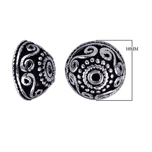 CSF-142 Silver Overlay Bead Cap Beads Bali Designs Inc
