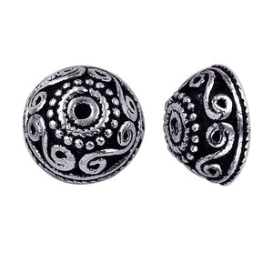 CSF-142 Silver Overlay Bead Cap Beads Bali Designs Inc
