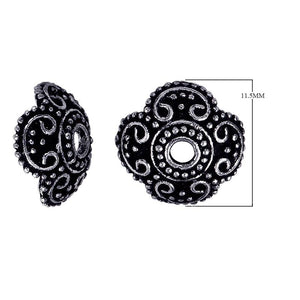 CSF-145 Silver Overlay Bead Cap Beads Bali Designs Inc
