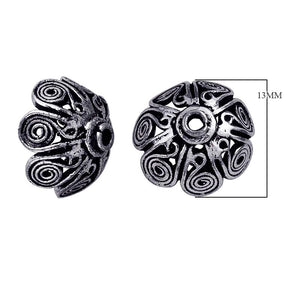 CSF-150 Silver Overlay Bead Cap Beads Bali Designs Inc