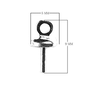 CSF-182-5MM Silver Overlay Earring Briolettes Caps Beads Bali Designs Inc