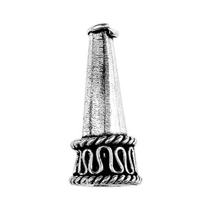 CSF-187 Silver Overlay Cone Beads Bali Designs Inc