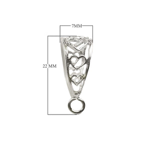 CSF-244 Silver Overlay Pendant Bail Beads Bali Designs Inc