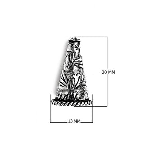 CSF-287 Silver Overlay Cone Beads Bali Designs Inc