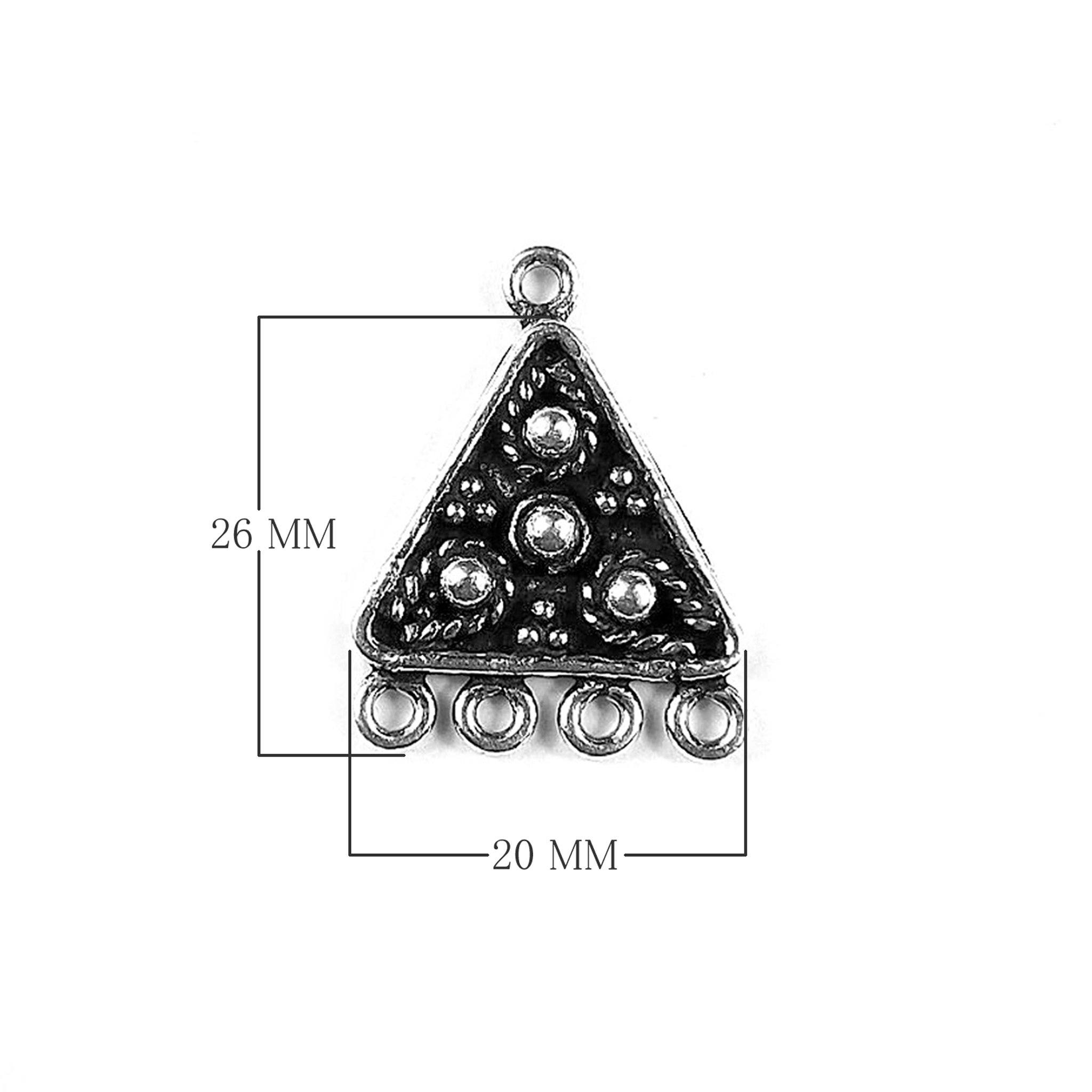 CSF-302 Silver Overlay Connectors With 4 Hole Beads Bali Designs Inc