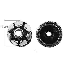 CSF-333 Silver Overlay Bead Cap Beads Bali Designs Inc