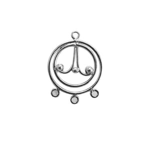 CSF-353 Silver Overlay Chandelier Earring Finding Beads Bali Designs Inc