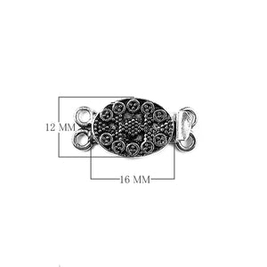 CSF-380 Silver Overlay Multi Strand Clasp With 2 Hole Beads Bali Designs Inc