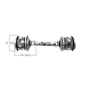 CSF-457 Silver Overlay End Cap Beads Bali Designs Inc