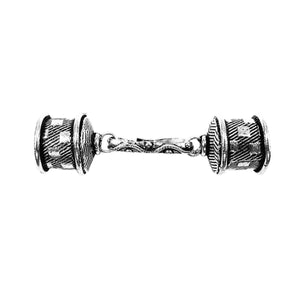 CSF-457 Silver Overlay End Cap Beads Bali Designs Inc