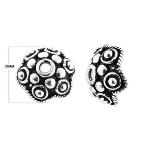 CSF-474 Silver Overlay Bead Cap Beads Bali Designs Inc