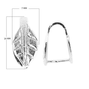 CSF-500 Silver Overlay Leaf Designer Pendant Bail Beads Bali Designs Inc