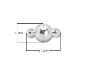 CSF-509 Silver Overlay Single Hole Magnetic Clasps Beads Bali Designs Inc