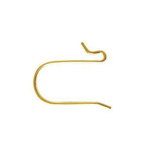 18K Gold Overlay Flat Curve Earwire For Jewelry Making Handcrafted In India